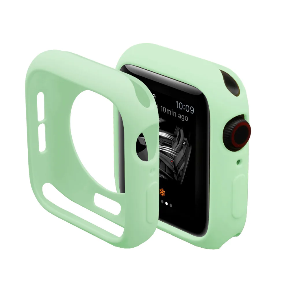 Мягкий силиконовый чехол 38 мм 42 для Apple Watch Series 5 4 3 2 1 резиновый защитный