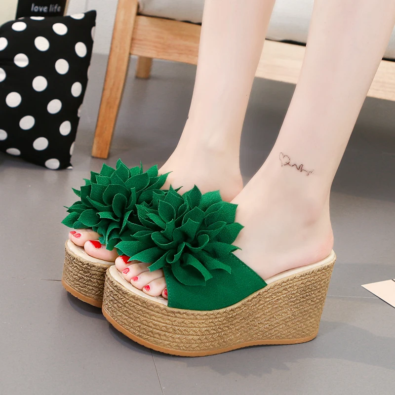 

New pattern fashion outdoor sandals with herringbone slippers and outdoor beach sandals, flowers, toe slippers, women's sandals