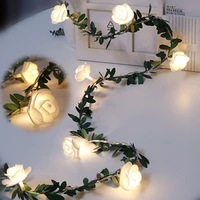 6m3m1 5m rose flower led christmas garland fairy string lights usb battery operated outdoor for wedding garden party decor