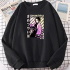 Толстовка мужская с принтом, аниме рассекающий демонов, шинобу, спортивная одежда с круглым вырезом, модная Толстовка Оверсайз, флисовый теплый женский свитер