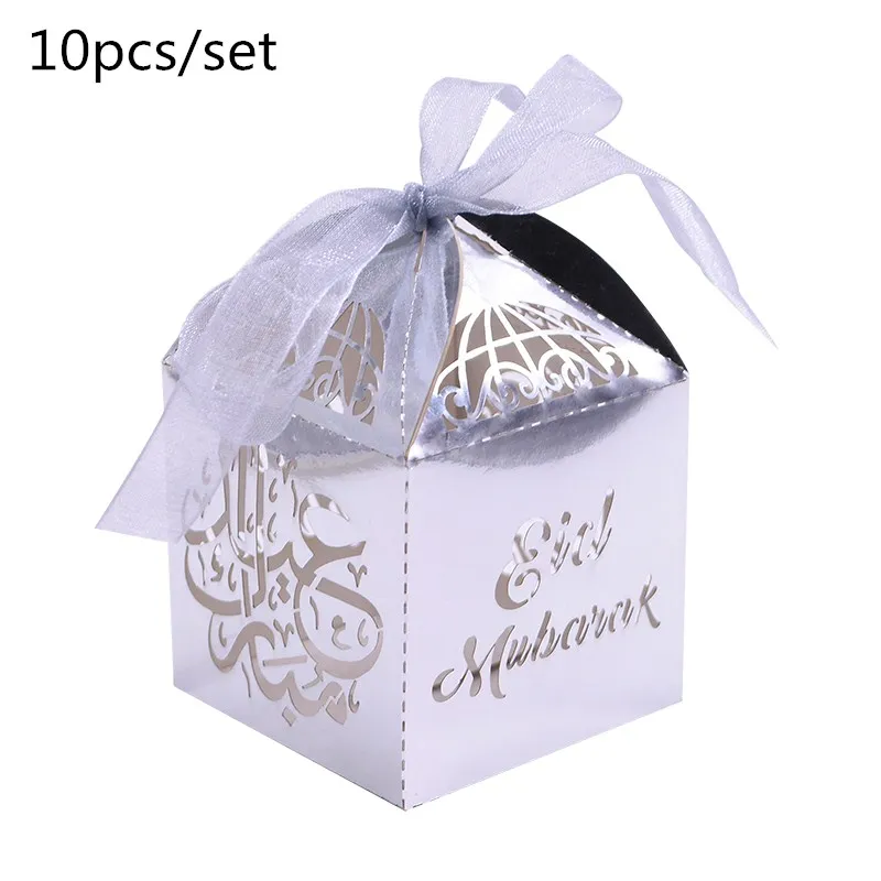 B06 1 комплект баннер «Happy Eid mubarak» Бумага висячий десерт торт топпера, конфетная Подарочная Коробки для исламский мусульманский ИД DIY вечерние деко принадлежности - Цвет: B06