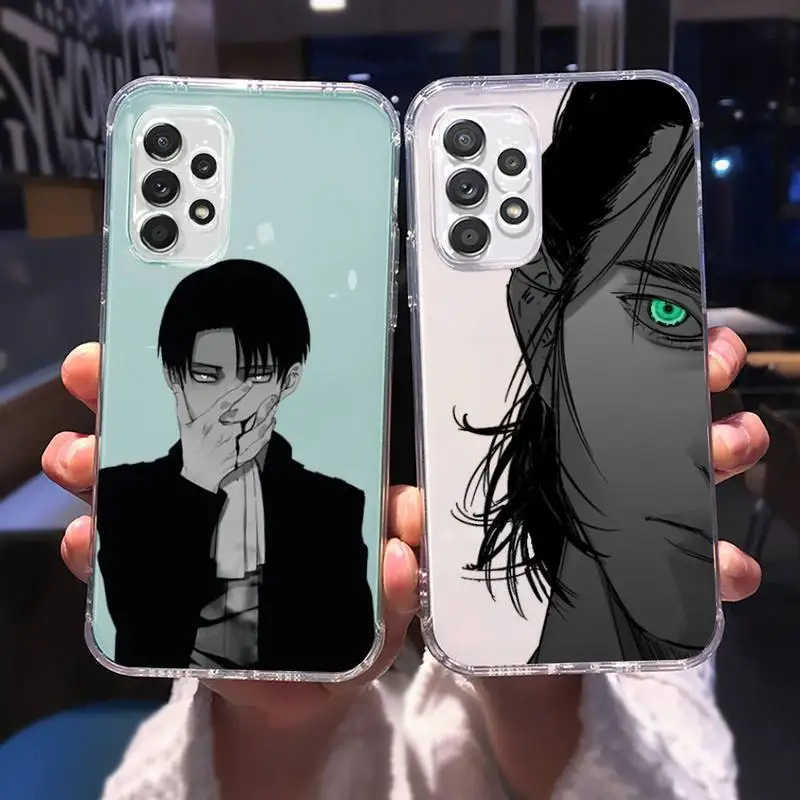 

attack on Titan Phone Case for Samsung A 51 50 52 12 21s 31 40 70 71 note S 20 10 21 ultra plus fe clear coque shell Soft coque