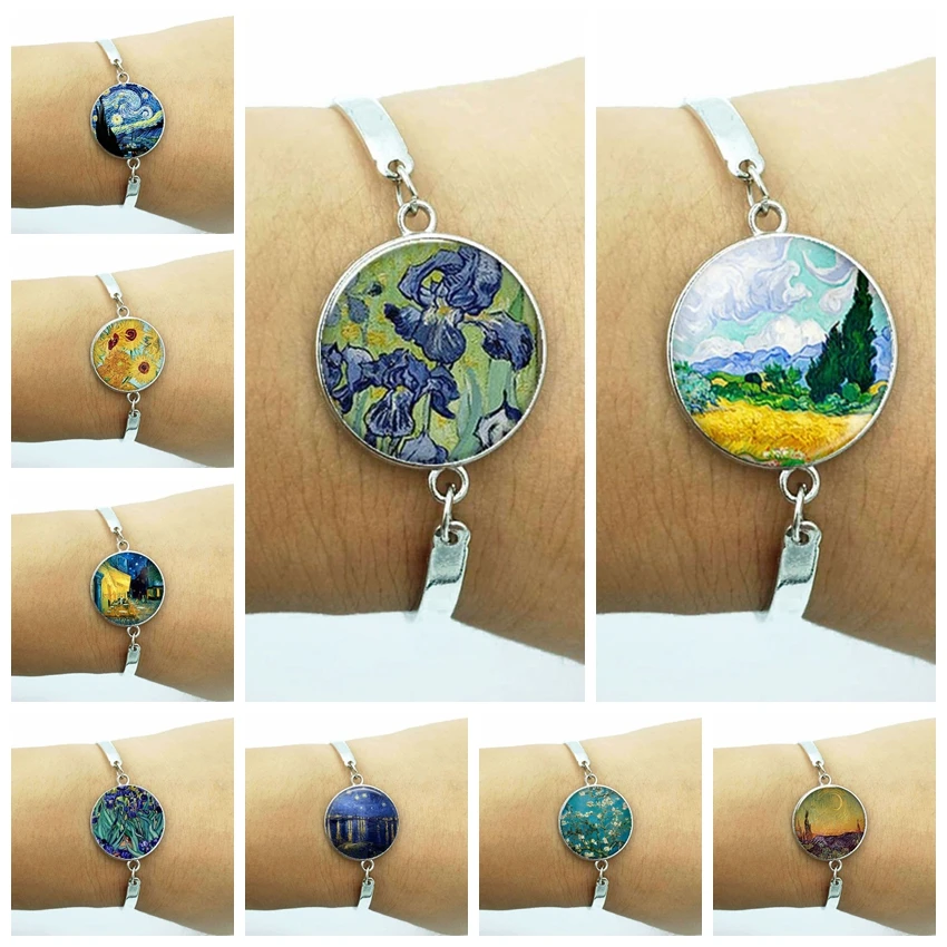 Винтажный Браслет Ван Гога известный художник звездная ночь браслет со