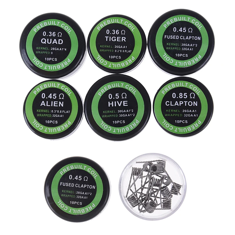 10 шт. сопротивление нагреву спираль Rda скрученный плавленый улей катушки