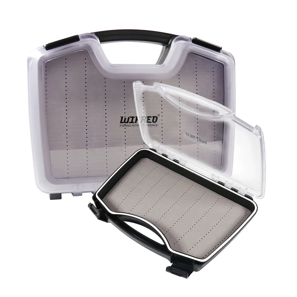

Bimoo 1PC Large Size Fly Fishing Suitcase Fly Box EVA Waterproof Pocket Travel Display Boat Saltwater Lure Fishing Cases