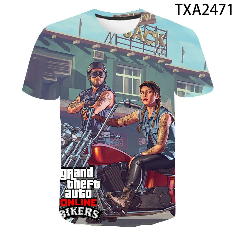 Новинка 2020 футболка с 3D принтом Grand Theft Auto Game Gta 4/5 для мужчин женщин и детей