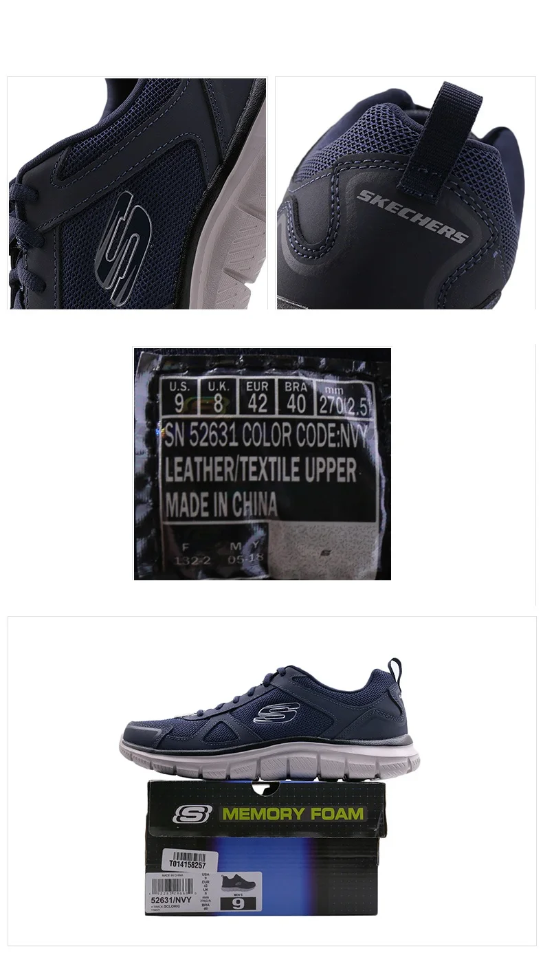 Skechers/обувь для мужчин; Повседневная Удобная обувь; сетчатые кроссовки; дышащая прогулочная обувь для мужчин; высокое качество; 52631-BKRD