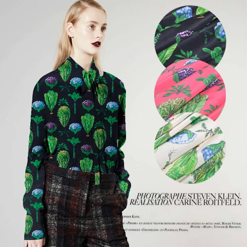 Ранняя весна новинка Шелковый крепдешин шелковая ткань Декор платье ткань|Ткань|