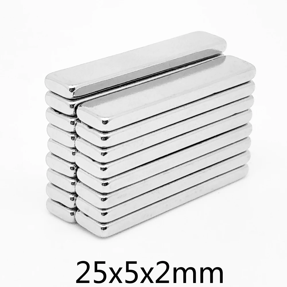 

5/10/20/30/50/100/150/200 шт. блок 25x5x2 мощные магниты N35 прямоугольные неодимовые магниты лист 25x5x2 мм 25*5*2