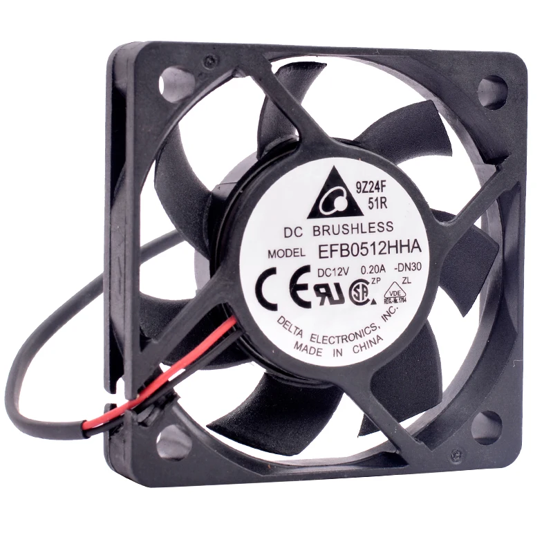 Вентилятор EFB0512HHA 5 см, 50 мм, 50x50x10 мм, 12 В постоянного тока, 0,20 а осевой вентилятор с шарикоподшипником, охлаждающий вентилятор для зарядного устройства процессора Micro Power