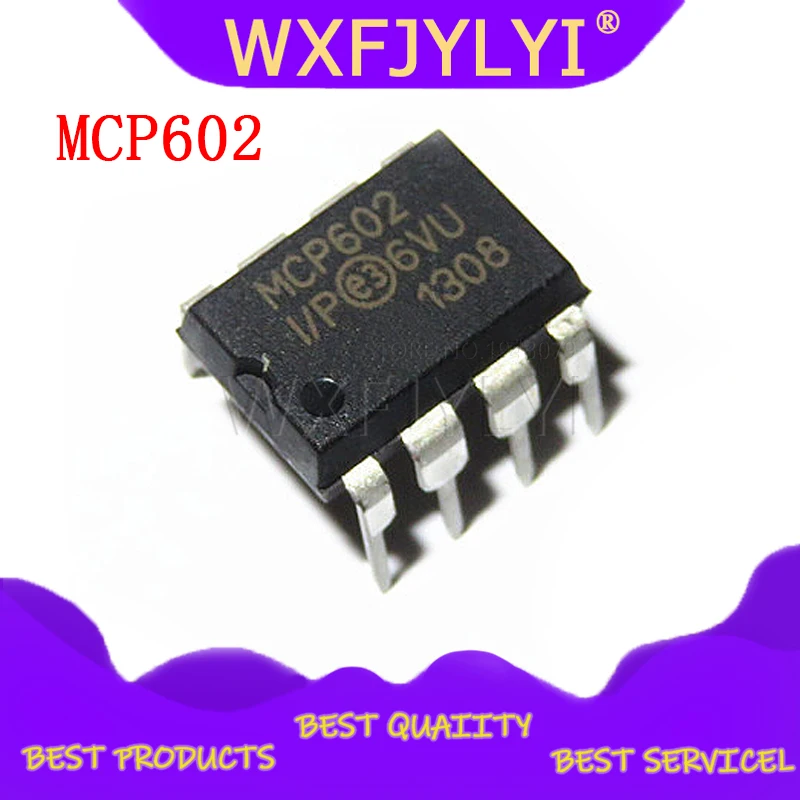

2 шт. MCP602-I/P DIP8 MCP602 DIP DIP8 2,7 V до 5,5 V одиночная поставка CMOS Op Amps