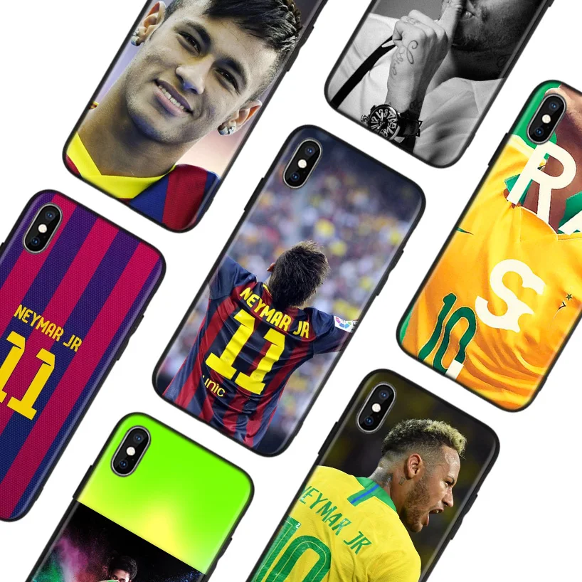Черный чехол для телефона Neymar с футбольным плеером для Apple IPhone 11 Pro XS MAX XR 7 8 6 6S Plus X 10 Ten 5 5S SE Coque Shell
