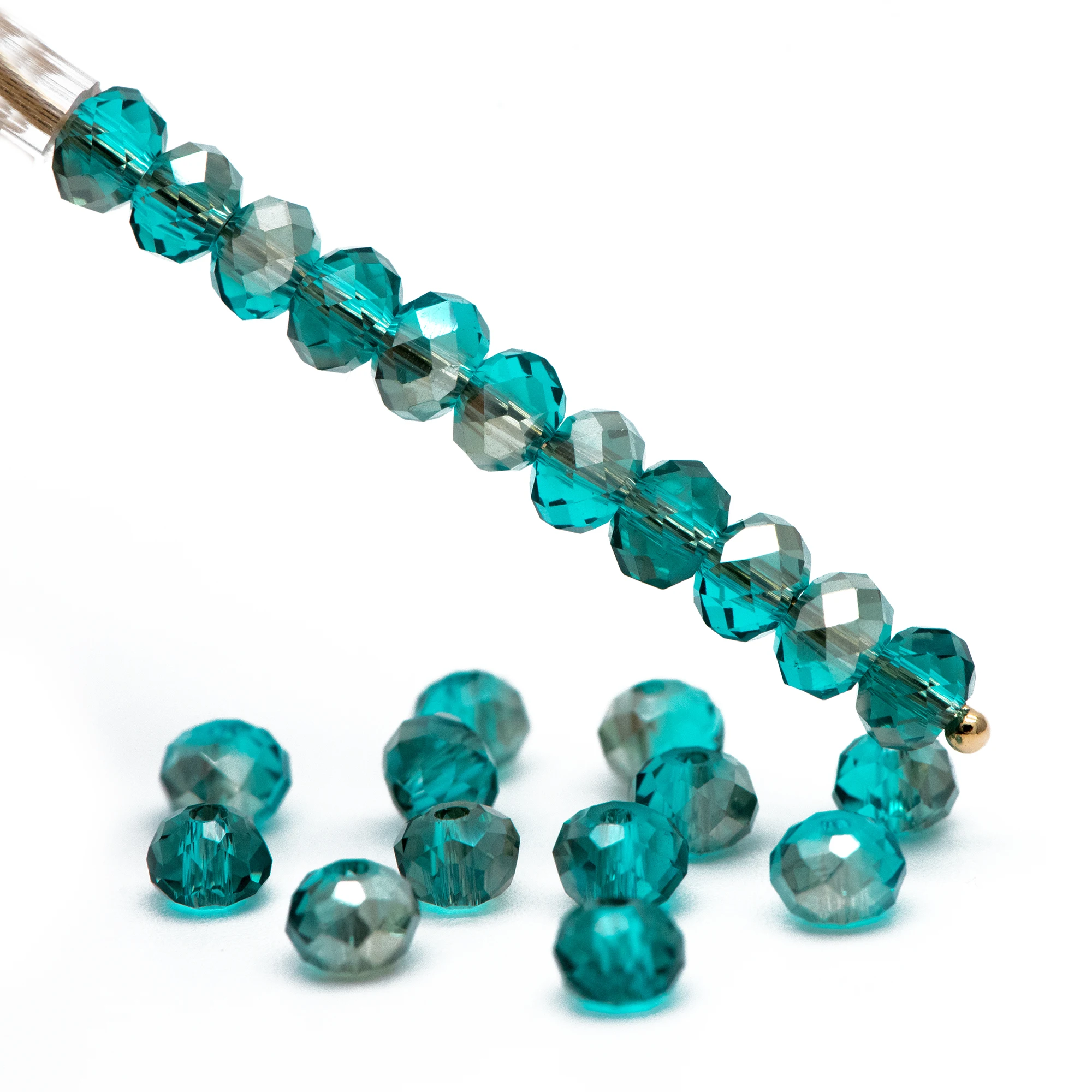 

Граненые бусины Rondelle из хрустального стекла 3x4 мм цвет аквашампанского-(BZ04-162)/ 145 шт.