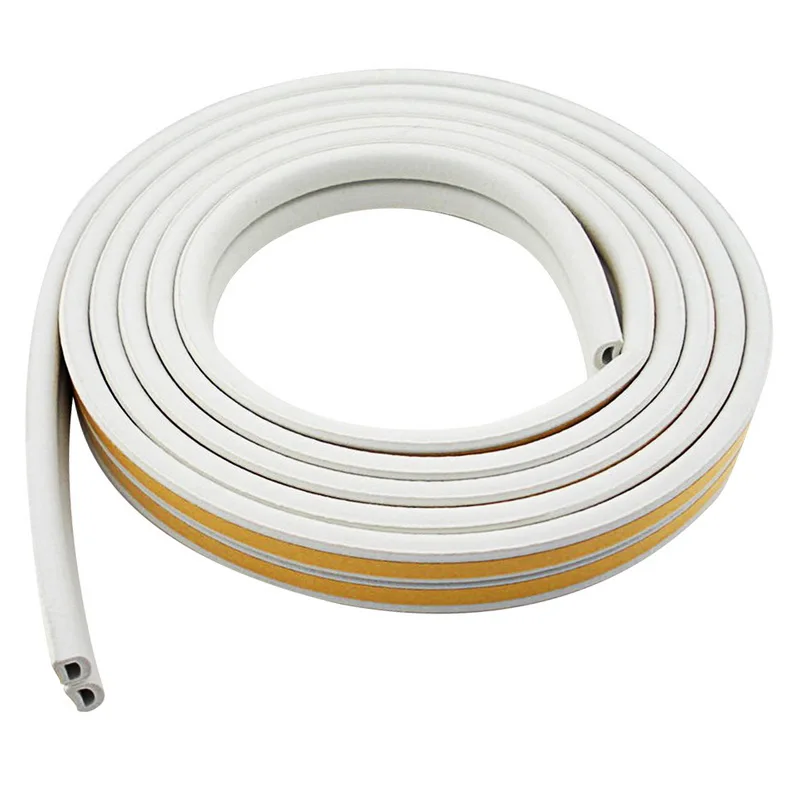 5M D Type Sealing Strip Noise Insulation Weather Self Adhesive Foam Draught Excluder Window Wall Hardware Tools | Обустройство дома