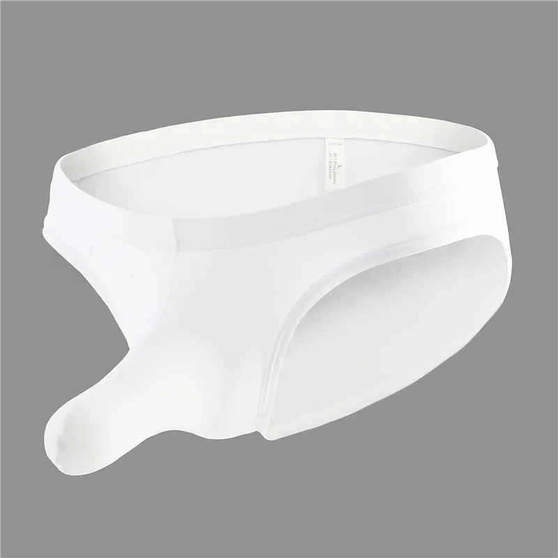 Men's Briefs Ice Silky Panties Ultra-thin Breathable Underpants Man Low Waist Solid Trunk Elephant Nose Briefs Underwear