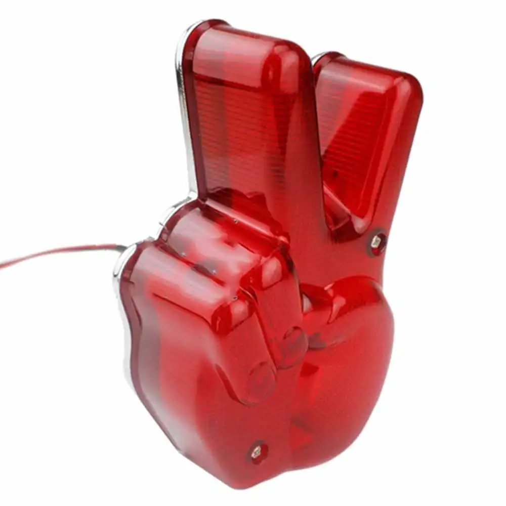 

12V LED Taillight Finger Victory General Taillight Cruise Warning Light Rear Brake Lamp Motorcycle Modification Accessories