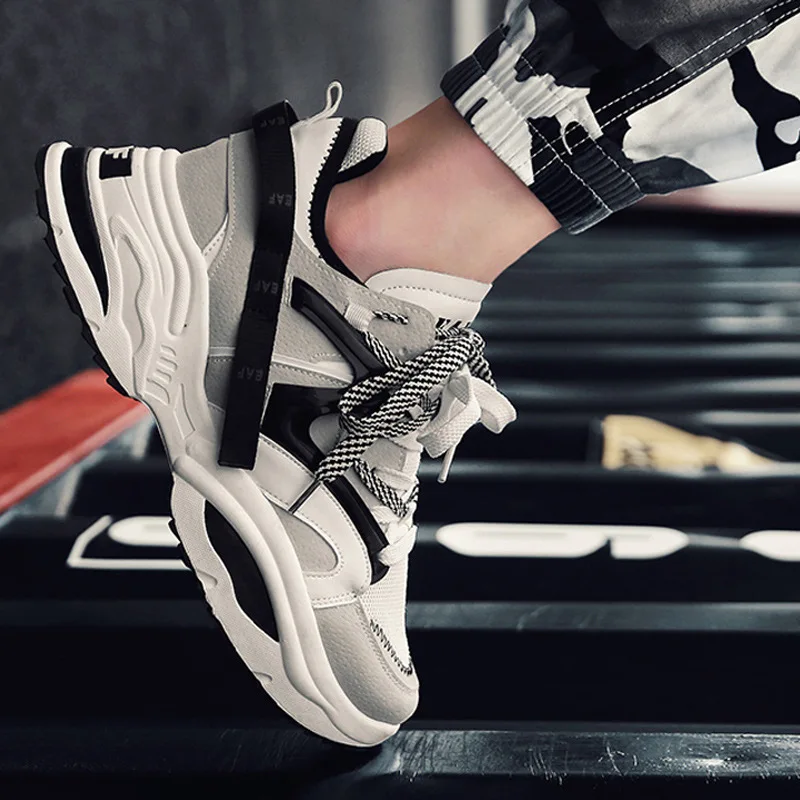 

New Men Fashion Casual breathable Shoes Male Lace Up Platform sneaker shoes High Quality Sneakers Lace-Up Shoes