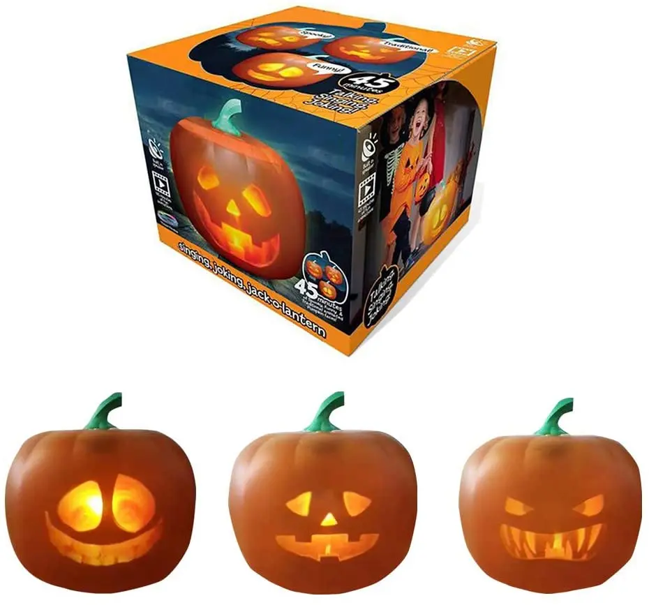 ZK20 говорящая Тыква Хэллоуин говорящий анимированный светодиодный фонарик