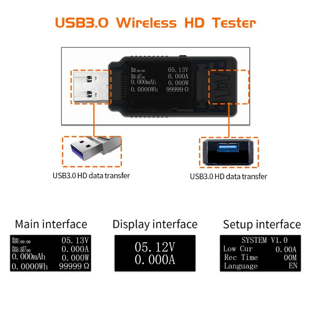 FNB08 32 в 96 вт USB3.0 тестер постоянного тока цифровой вольтметр амперметр измеритель