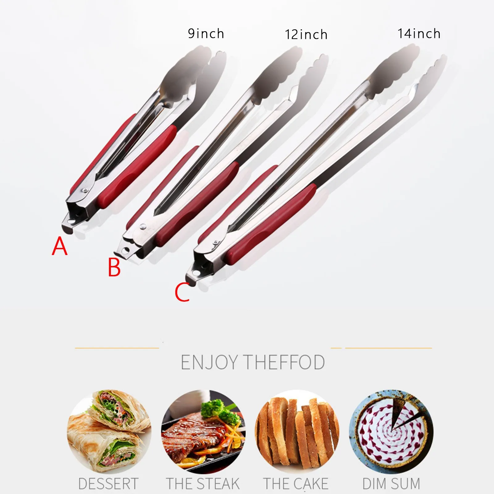 

9/12/14 дюймов Кухня щипцы Для Пособия по кулинарии щипцы Для барбекю гриль из нержавеющей стали щипцы Пособия по кулинарии Тонг Кухня аксессу...