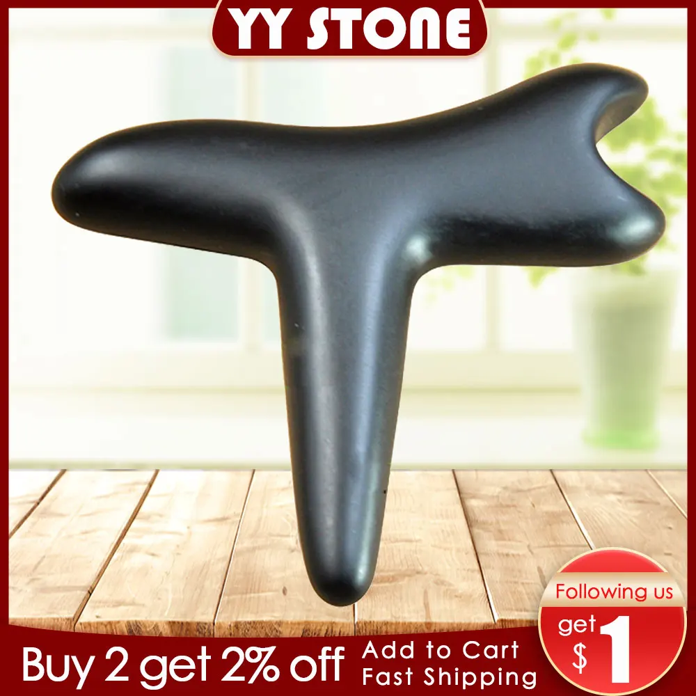 

High quality! wholesale & retail Traditional Bian Needle therapy black bian stone massage cone (120mm)