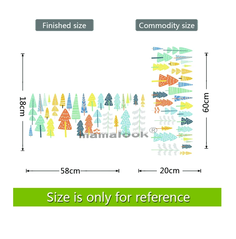 

Nordic Style Forest Tree Color Wall Decals Woodland Tree Vinyl Art Wall Stickers For Kids Room Decoration Modern Wall Decor