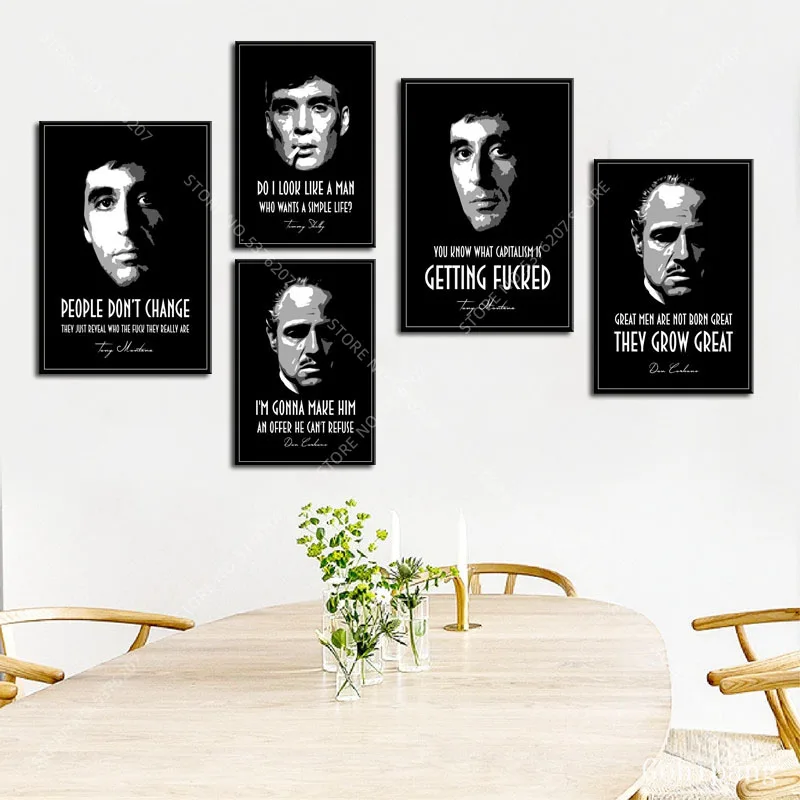 G714 художественное оформление фильма Крестный отец Тони Монтана Шелби семья