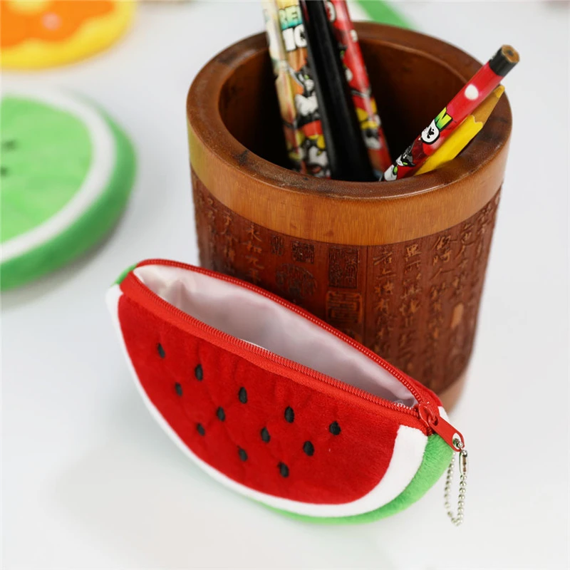 Children Simulation Fruit Coin Bag Embroidered Plush Purse Colorful Children's Chain Wallet |