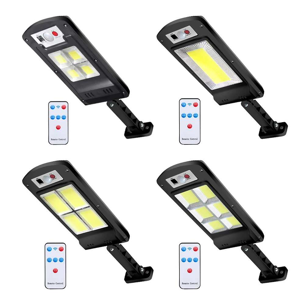 

HOT Remote Control Upgraded COB Solar Light Outdoors PIR Motion Sensor Solar Led light IP65 Waterproof Lamp Street Wall Light