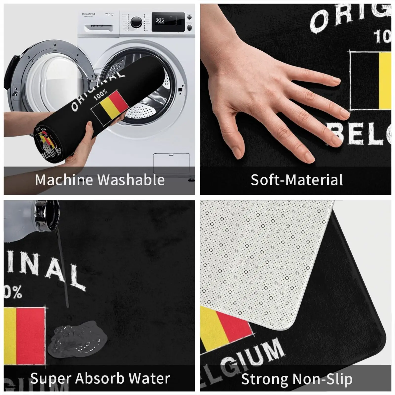 Коврик в Брюсселе или Валлонии Мягкий Нескользящий для всех фламандских жителей