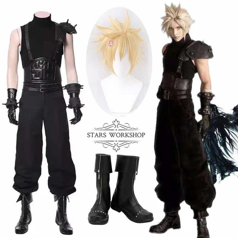 Горячая игра финальная фантазия VII 7 Косплей облачные войны косплей костюм черный