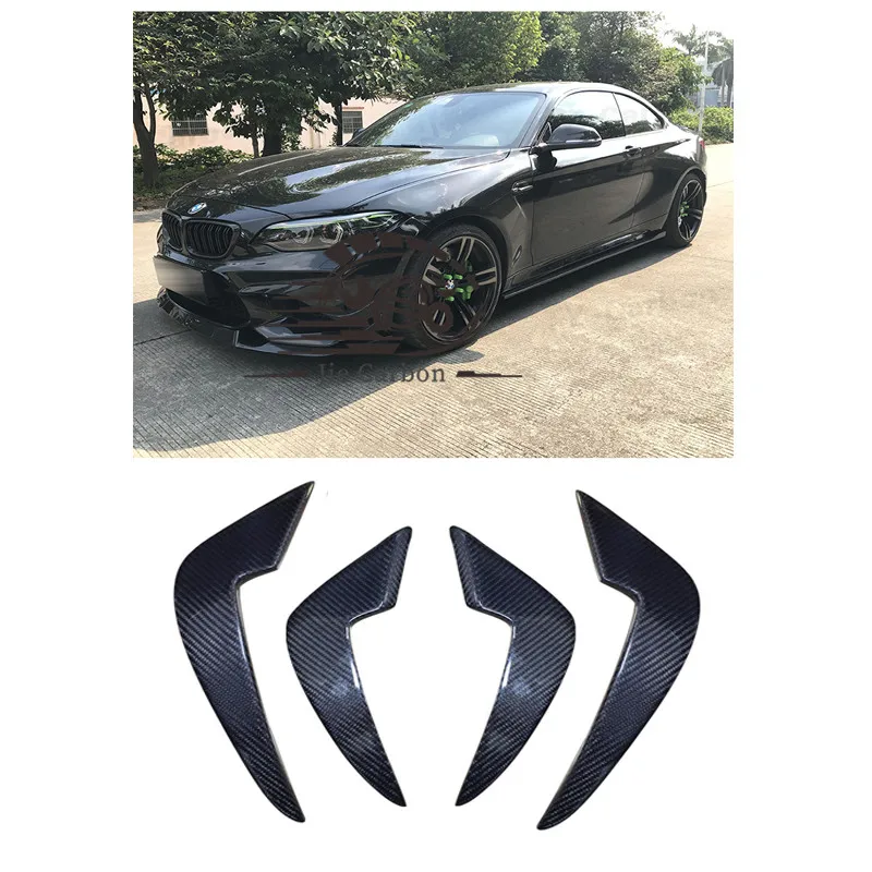 

Fit for BMW F87 M2 AC Schnitzer carbon fiber wind air knife FRONT BUMPER TRIM