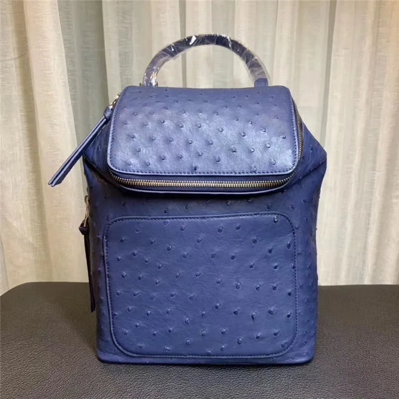 Женский рюкзак унисекс из натуральной экзотической кожи с верхней ручкой