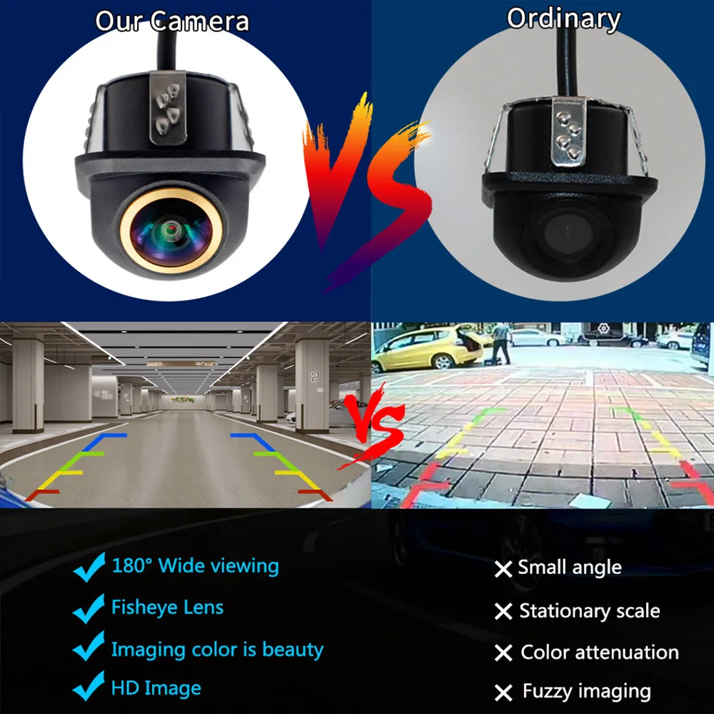 Камера заднего вида AHD 180 градусов ночное видение | Автомобили и мотоциклы