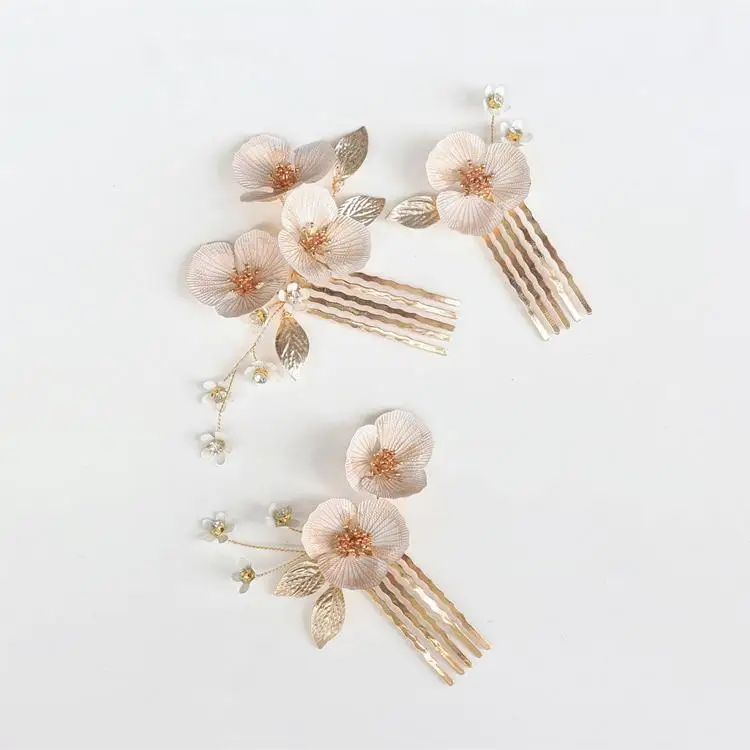 Свадебные аксессуары заколки для волос с цветами кристаллы украшения подружек