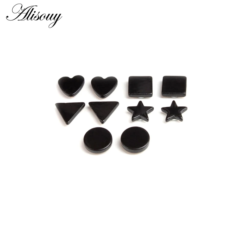 1 пара мужские магнитные серьги гвоздики без проколов|earring black|earrings tribalearring packaging |
