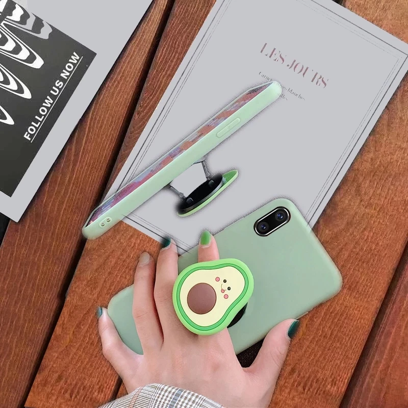 

Phone Case For OPPO A83 A59S A57 A39 A31 A11i A11X A9 A8 A7X A5 A3S Silicone Cartoon Cute Fruit TPU Finger Holder Cover