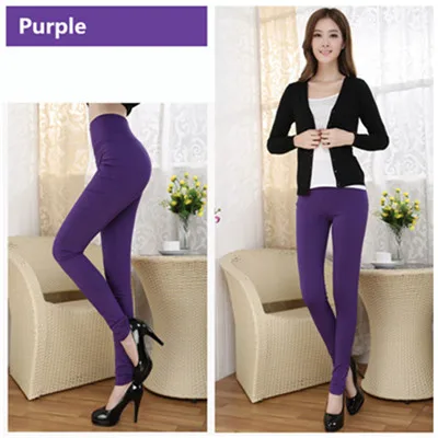 purple S-6XL плюс размер женские Леггинсы эластичные брюки-карандаш черные леггинсы женские леггинсы Mujer Leginsy Damskie Leeging Femme - Цвет: purple