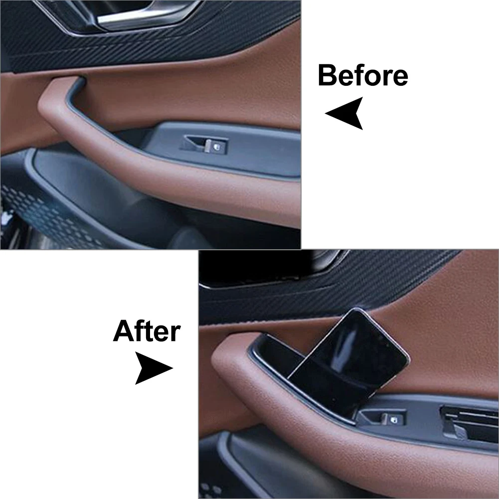 

2Pcs ABS Car Rear Door Storage Box Organizer Container Holder For 2016 2017 2018 Audi Q7 LHD Only