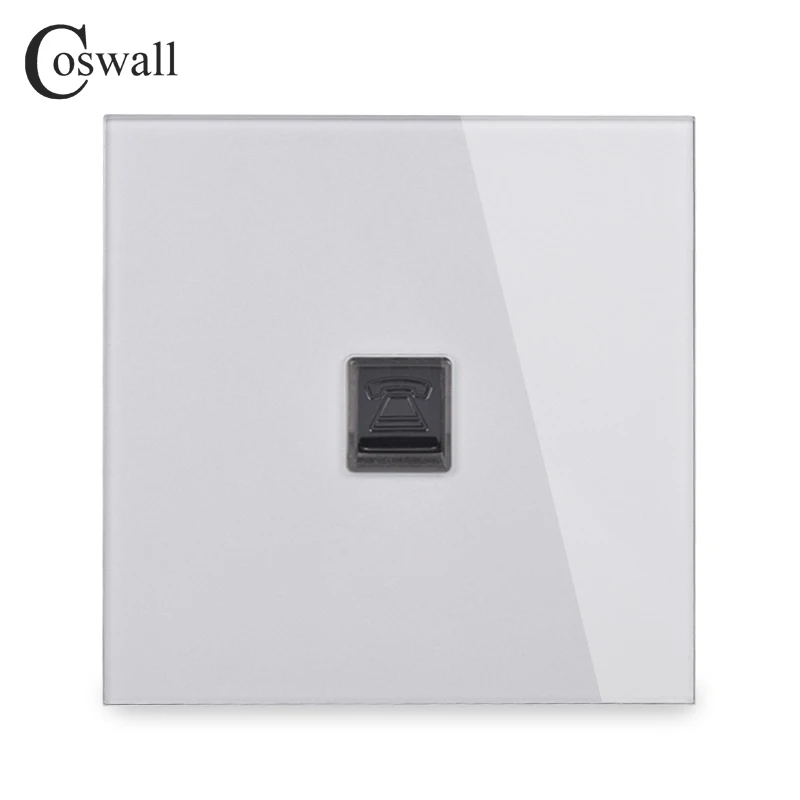 Розетка COSWALL из хрустального закаленного стекла 4 ядра CAT3 RJ11 телефонный разъем