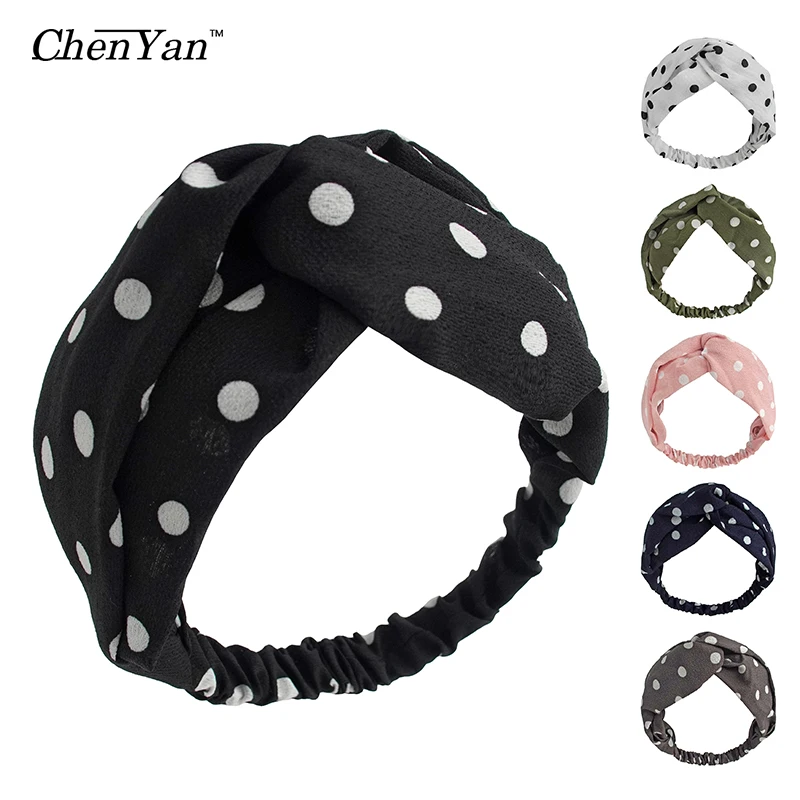 

Новая полосатая повязка на голову Чэнь Янь, модные шифоновые повязки на голову, повязка на голову FD37