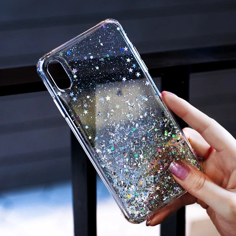 

Star Glitter Case for Xiaomi Redmi Note 10 5G 9s 7 8 9 Pro K20 Soft Cases for Mi A3 CC9 CC9E 9 8 SE Lite 9TPro Phone Funda Cover