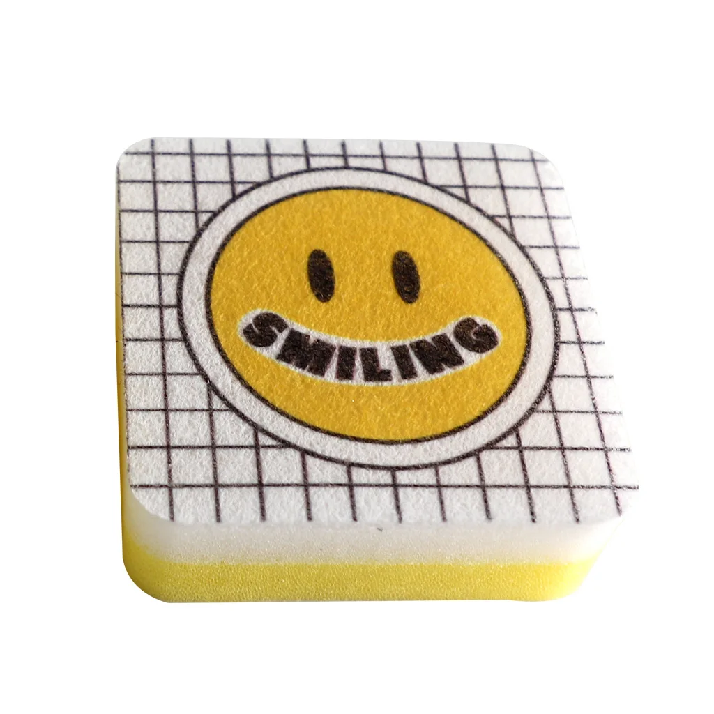 

4Pcs Cute Smiley Sponge Strong Water High Quality Absorption Dishwashing Dishwashing Kitchen Cleaning Tool