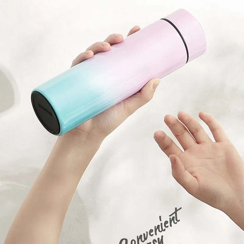 

500ml Smart Thermo Bottle Thermal Cup Vacuum Flasks Stainless Steel Thermos for Tea Cover LED Temperature Display Drinking Water