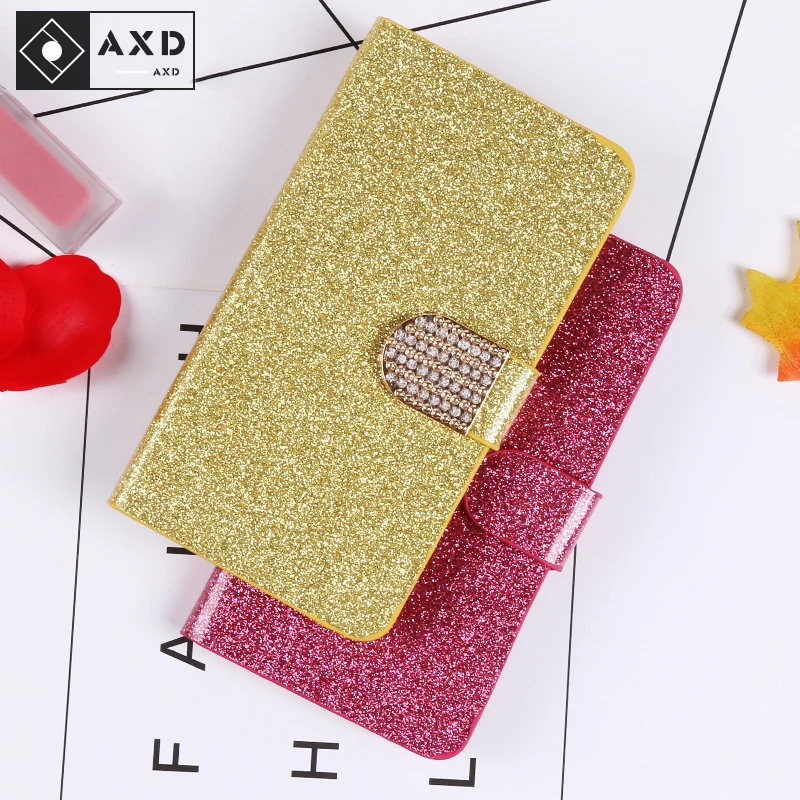 Роскошный блестящий чехол AXD для Wiko View 2 Pro Plus Go view XL Prime Max книжка с откидной крышкой
