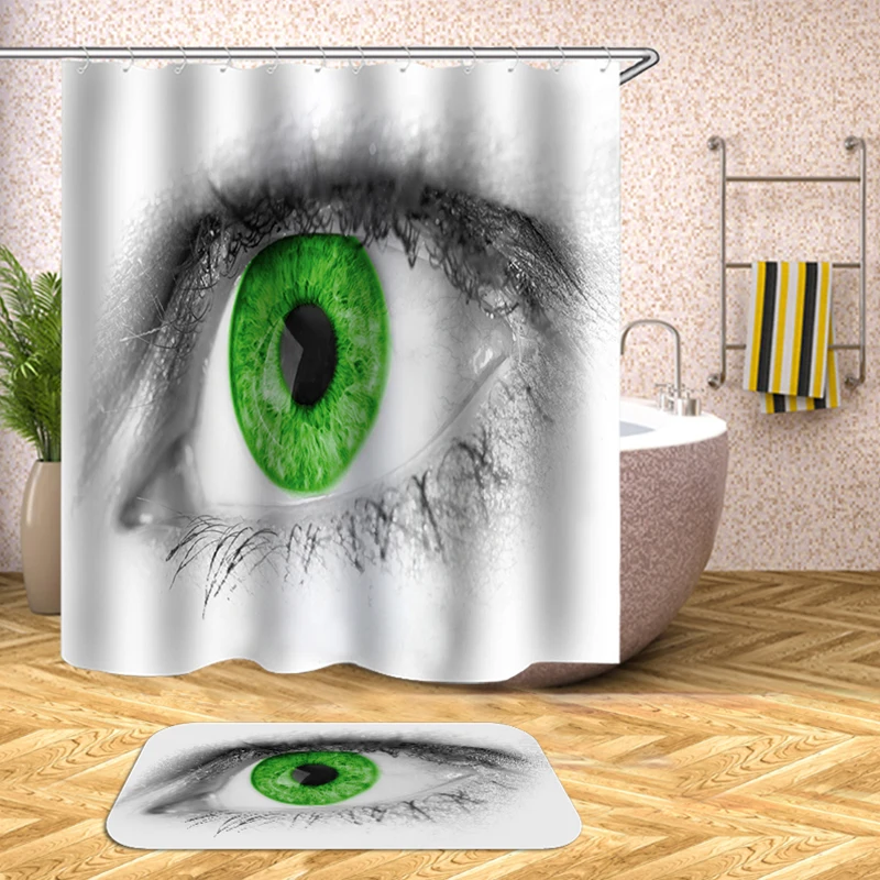 Занавеска для ванной комнаты green eye Прямая поставка занавеска душа из полиэстера