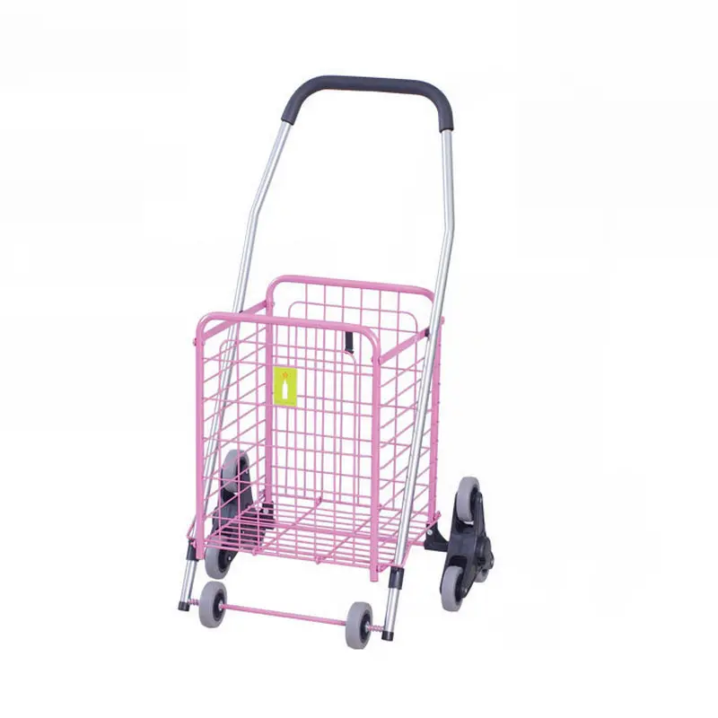 Small Shopping Cart, Foldable Groceries Climbing Stairs Trolley, Portable Luggage Storage Trailer