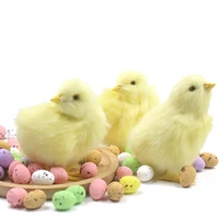 cute easter chick diy miniature animal simulation chick deer craft toys mini chicken garden ornaments kids birthday easter gifts