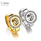 Кольцо женское UZone, из нержавеющей стали, с полым деревом жизни, с фианитами