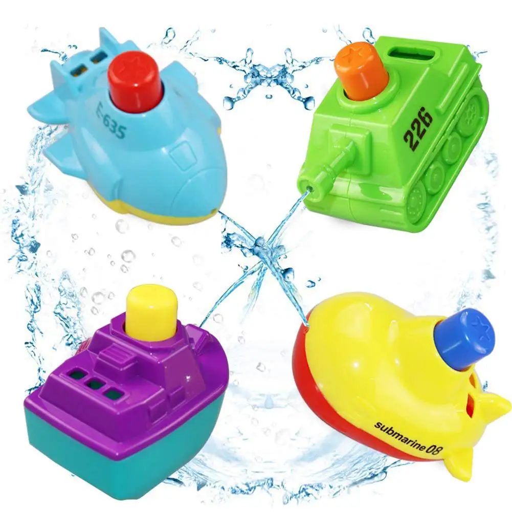 Фото 4 шт. цветная мини лодка плавающая интерактивная игрушка для детей ясельного